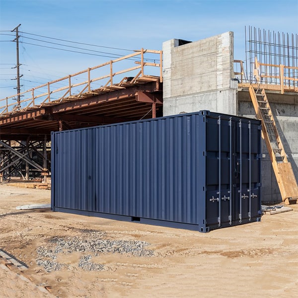 certain types of hazardous materials can be stored in our construction site storage containers